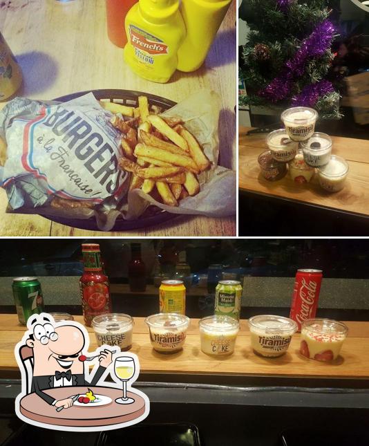 This is the picture showing food and beverage at Eighteen Burger