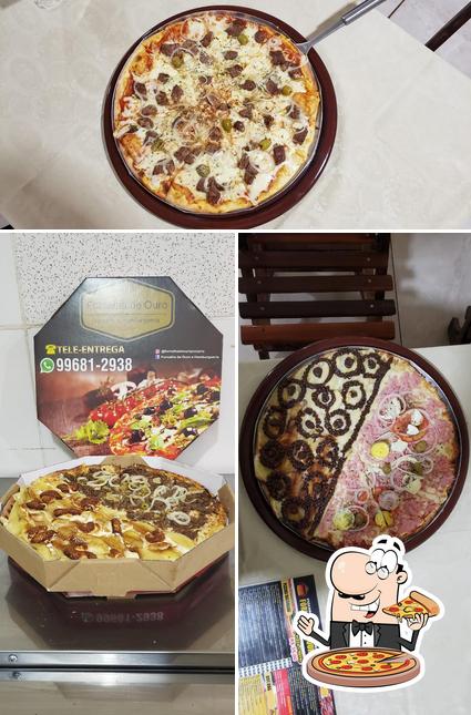 Experimente pizza no Fornalha de Ouro Pizzaria e Hamburgueria