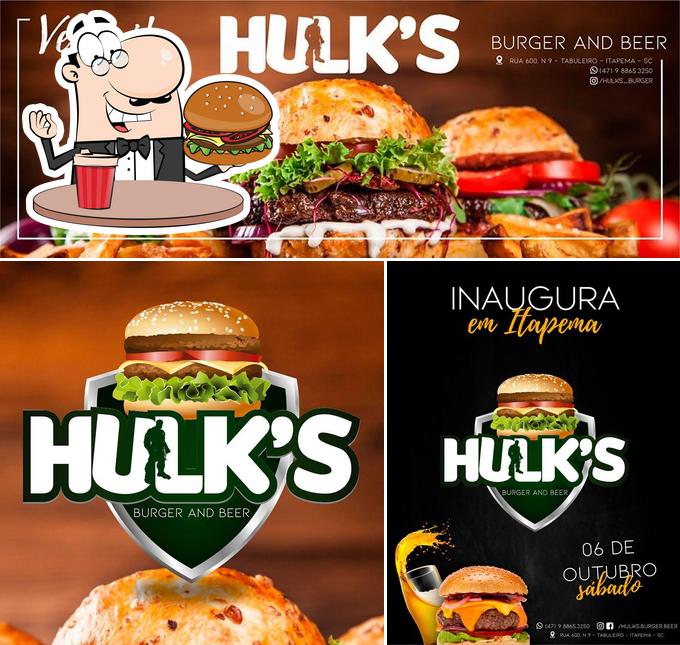 Consiga um hambúrguer no Hulk's Burger and Beer