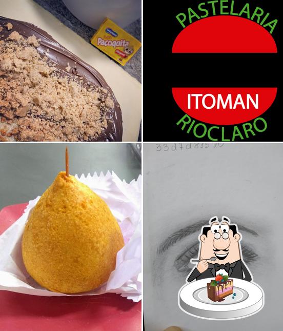 Bolo de chocolate em Pastelaria Itoman Rio Claro