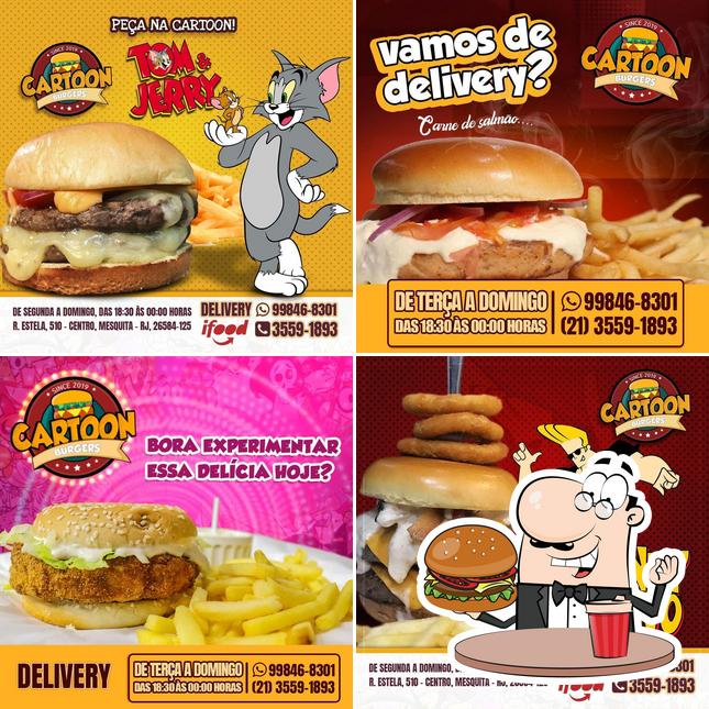 Os hambúrgueres do Cartoon Burger irão saciar uma variedade de gostos