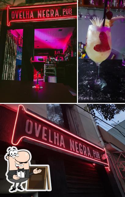 A Pub Ovelha Negra se destaca pelo exterior e sobremesa