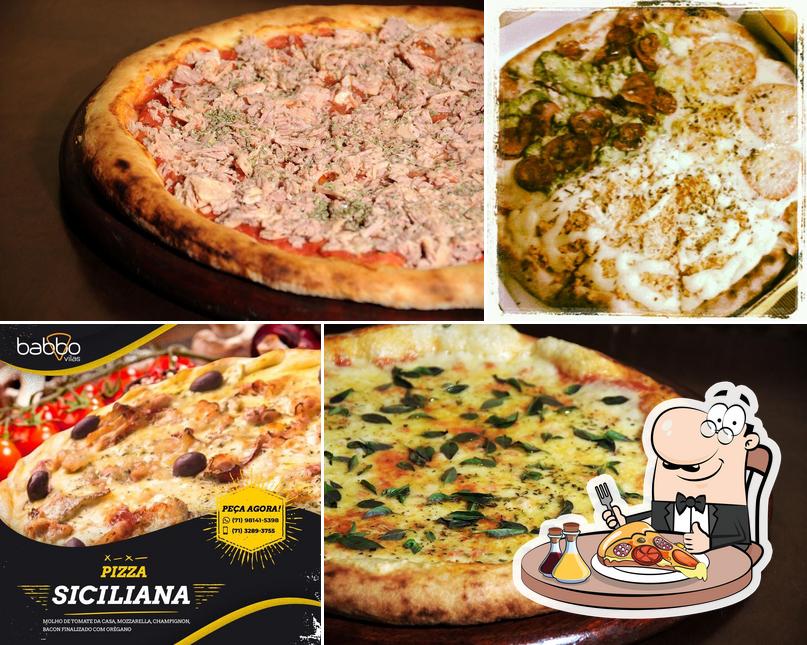 Consiga pizza no Pizzaria Babbo Vilas