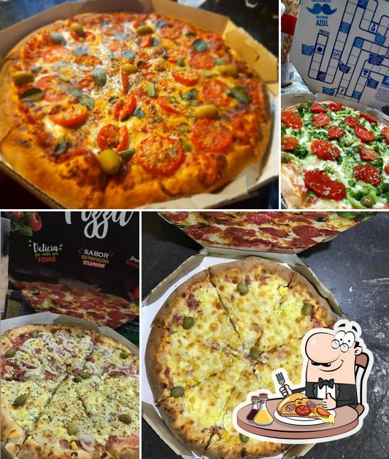 Escolha pizza no Pizzaria do Alex