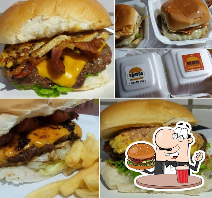 Delicie-se com um hambúrguer no Bravos Hamburgueria Delivery