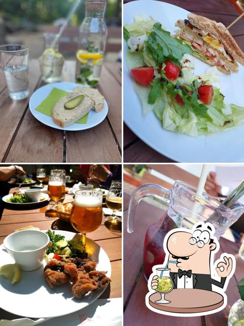 Take a look at the image showing drink and food at Bistro Stodola Karasy