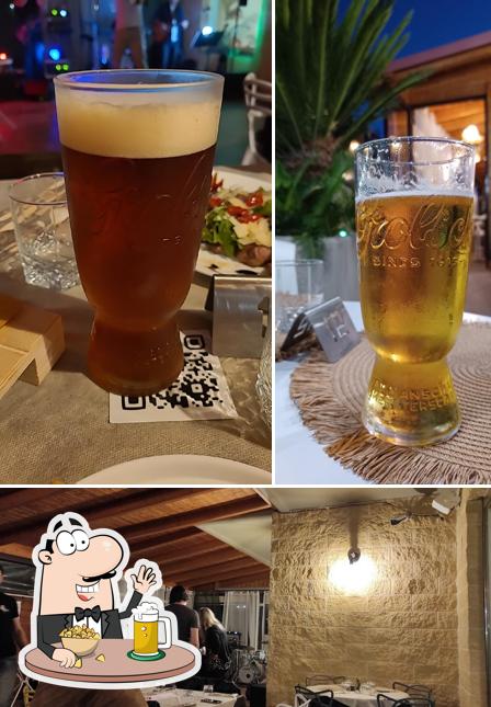 Puoi goderti un rinfrescante bicchiere di birra chiara o scura