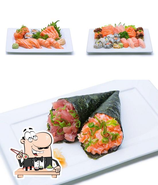 Prove diferentes opções de sushi