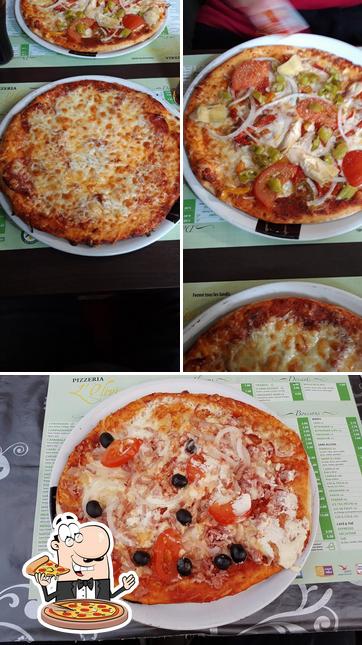 Pick various types of pizza