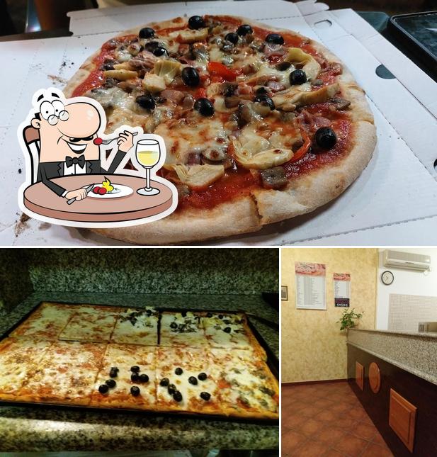 Tra le diverse cose da Pizzeria Sau Sergio si possono trovare la cibo e interni