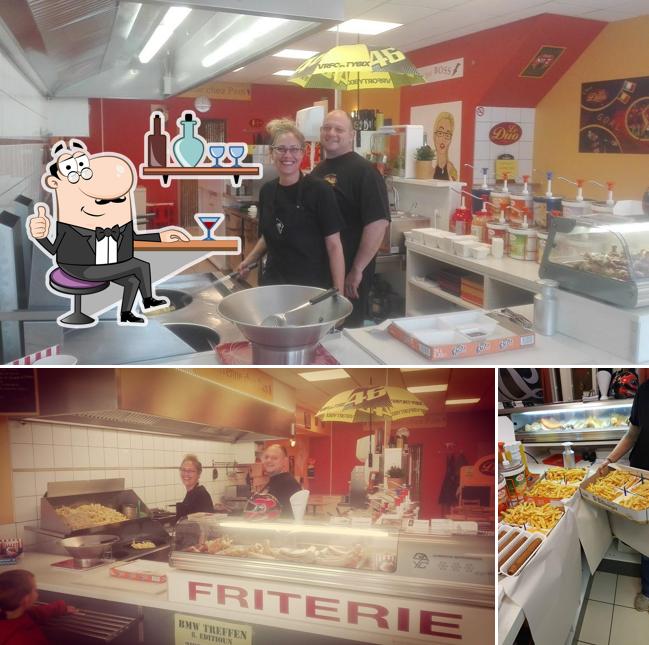 Voici l’image indiquant la intérieur et frites sur Chez Pam Le Duo