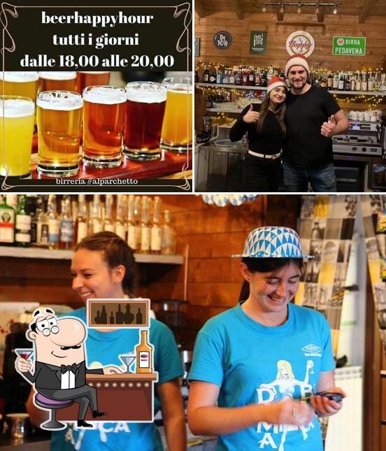 Jetez un coup d’oeil à l’image indiquant la comptoir de bar et bière concernant Birreria Al Parchetto