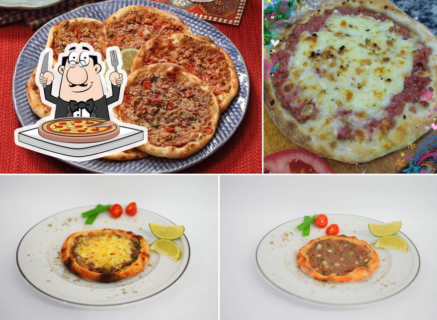 Escolha diferentes tipos de pizza