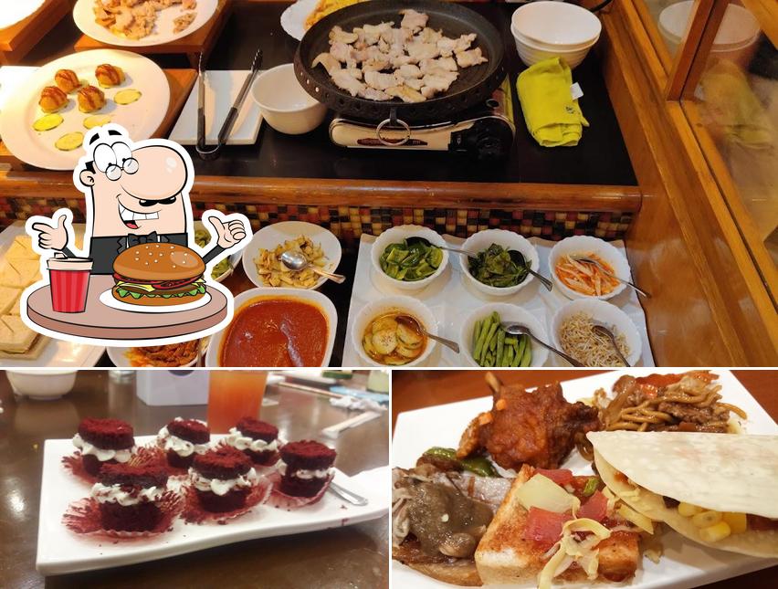 Try out a burger at Nihon Aji Buffet