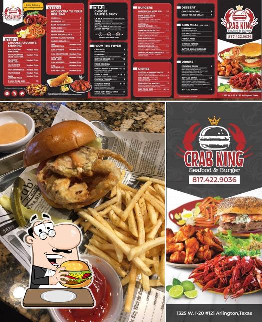 Order a burger at Crab King Seafood & Burgers