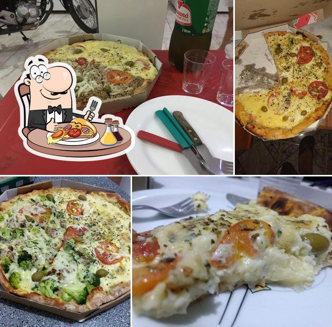 Experimente pizza no Pizzaria bom Gosto