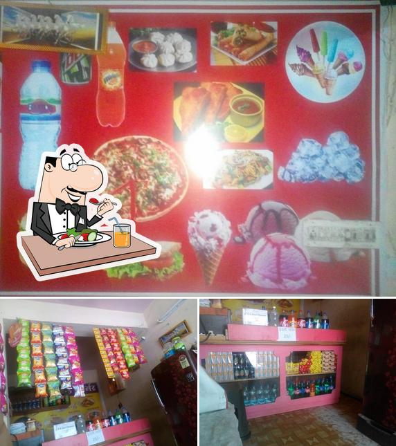 This is the picture depicting food and interior at S. R. Food Corner