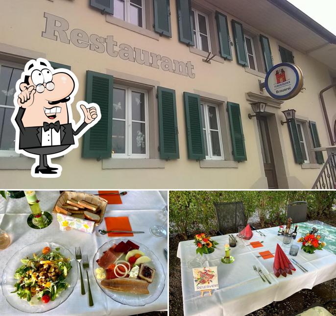 Dai un’occhiata alla immagine che raffigura la interni e cibo di Restaurant Brauerei
