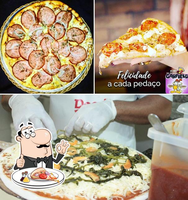 Consiga pizza no Garfield Pizzaria