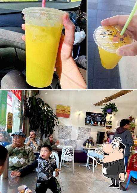 This is the image showing drink and interior at Cafe Phu khanh