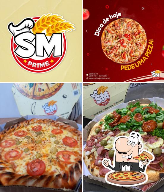 Peça diferentes tipos de pizza