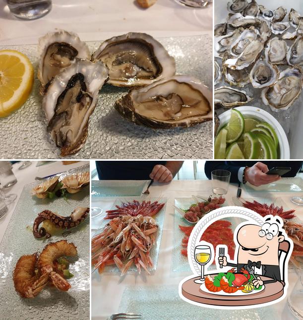 Commandez différents repas à base de fruits de mer servis par Ca' del Portico