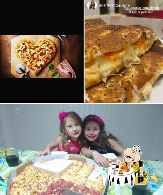 Comida em Pizzaria Roma