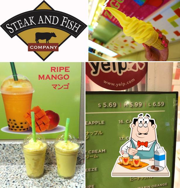 Order various beverages offered by Steak & Fish Company