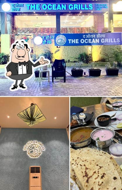 Check out the picture displaying interior and food at The Ocean Grills Restaurant