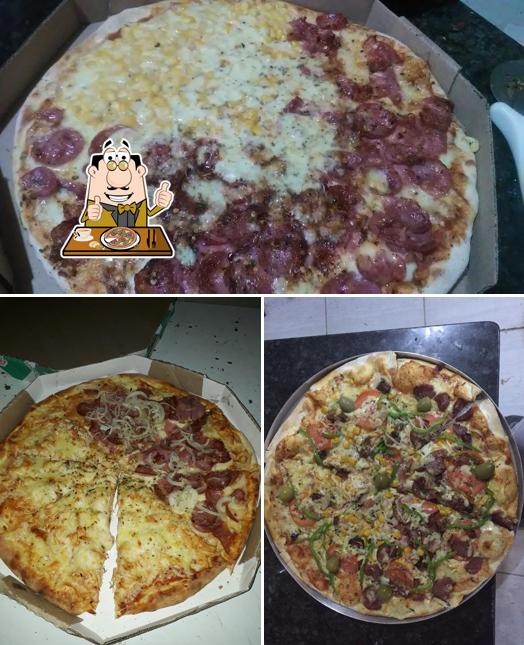 Escolha pizza no CANTINHO PIZZARIA