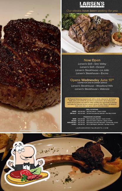 Мясные блюда предлагают в "Larsen's Steakhouse -- Valencia"