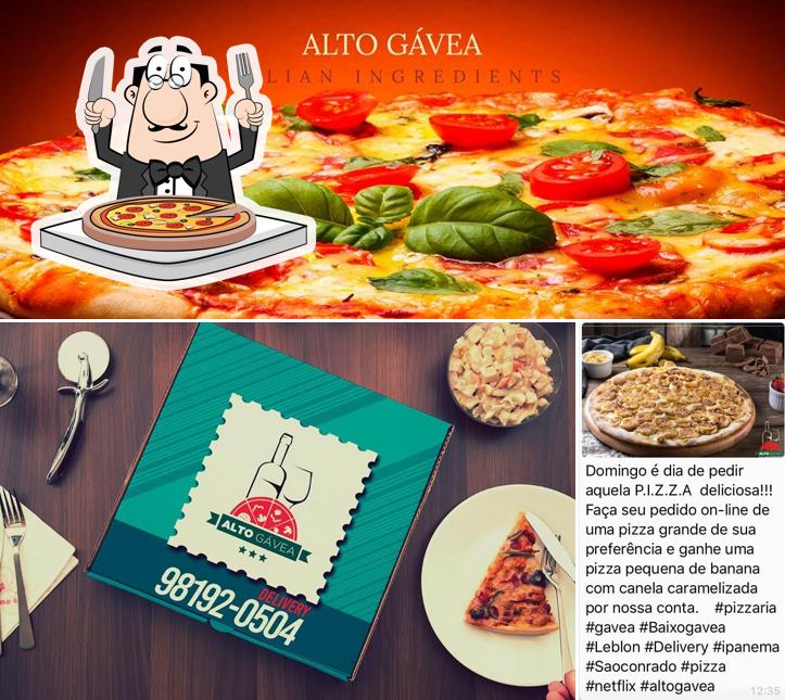 Peça pizza no Alto Gávea Pizzaria