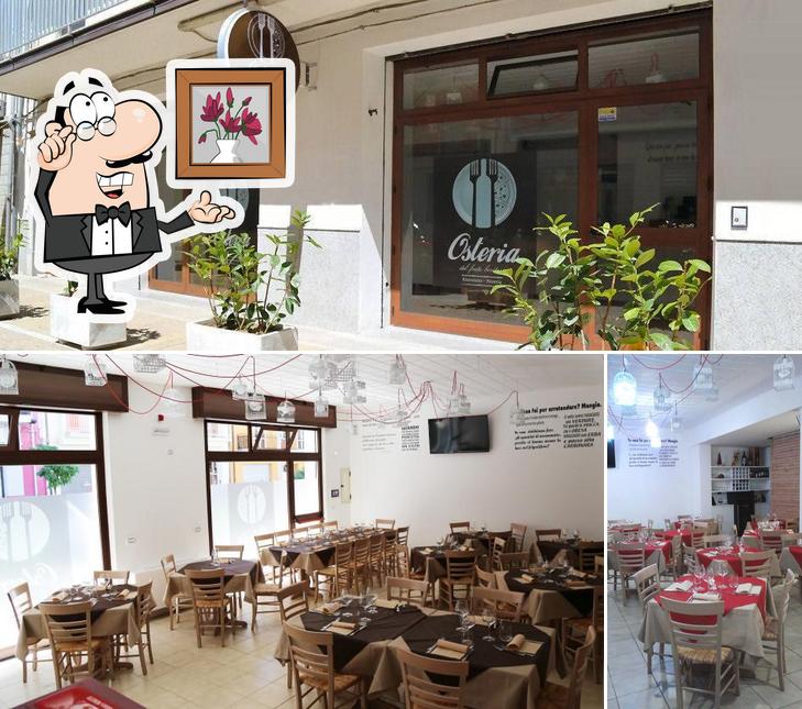 This is the picture showing interior and exterior at Osteria del Frate Bevitore