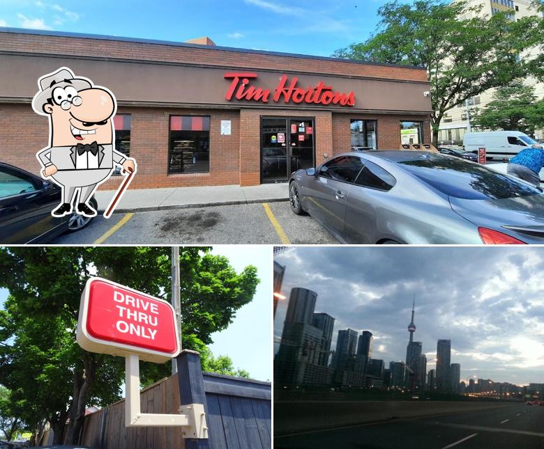 La parte exterior de Tim Hortons