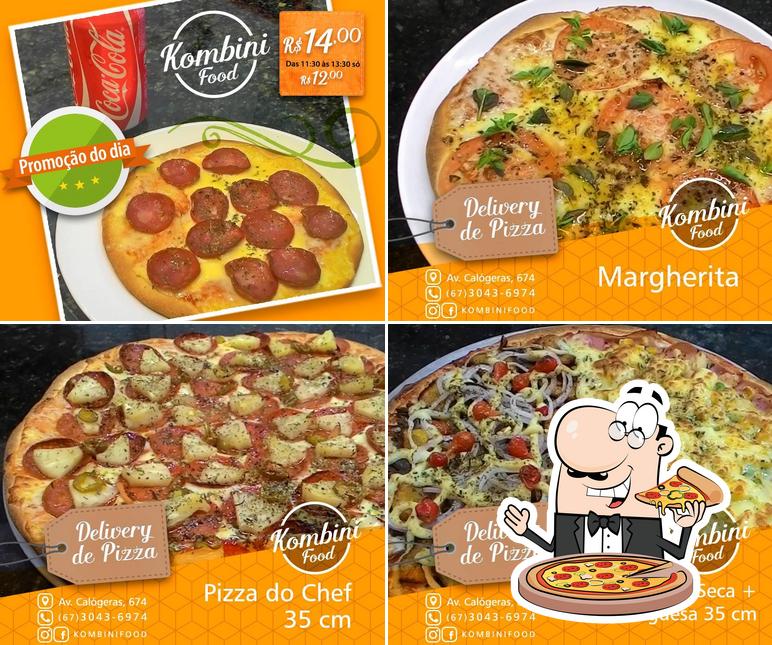 Experimente pizza no Kombini Food Pizzaria