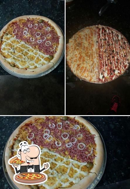 Peça diferentes variedades de pizza