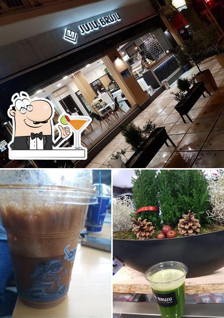 Check out the picture displaying drink and food at JUJU•BRUJU - juice & coffee bars