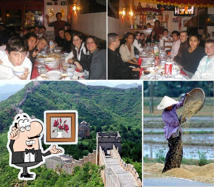 This is the picture displaying interior and exterior at Restaurant La Muraille de Chine