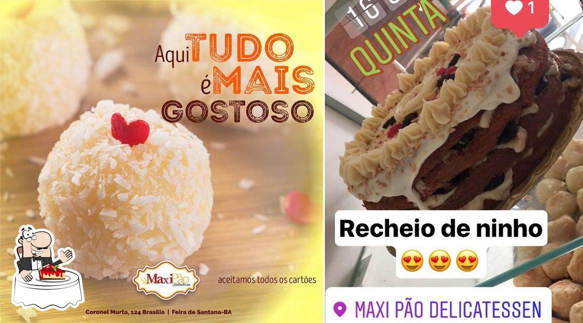 Maxi Pães Delicatessen provê uma escolha de sobremesas