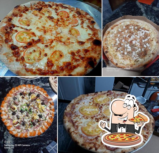 Consiga diferentes tipos de pizza