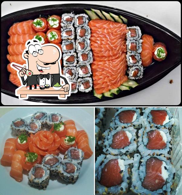 Rolos de sushi são oferecidos por Ichiro Sushi Delivery