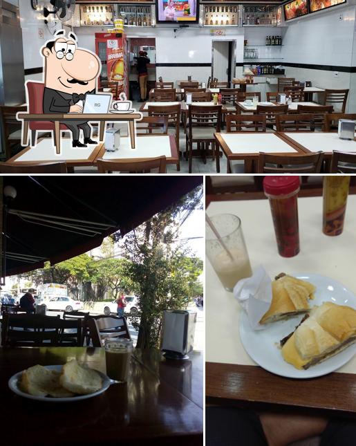 A imagem da interior e comida a Lanchonete Vila Madalena