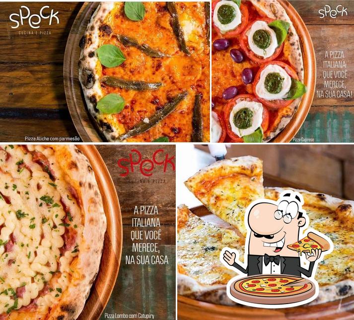 Consiga pizza no Speck Cucina e Pizza