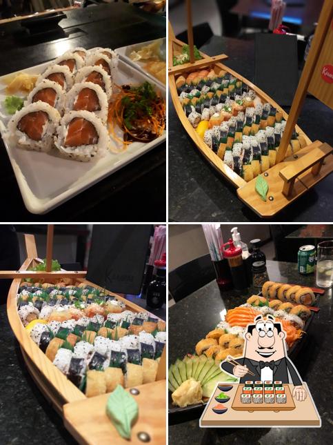 Rolos de sushi são oferecidos por Kampai - Sushi & Temakeria