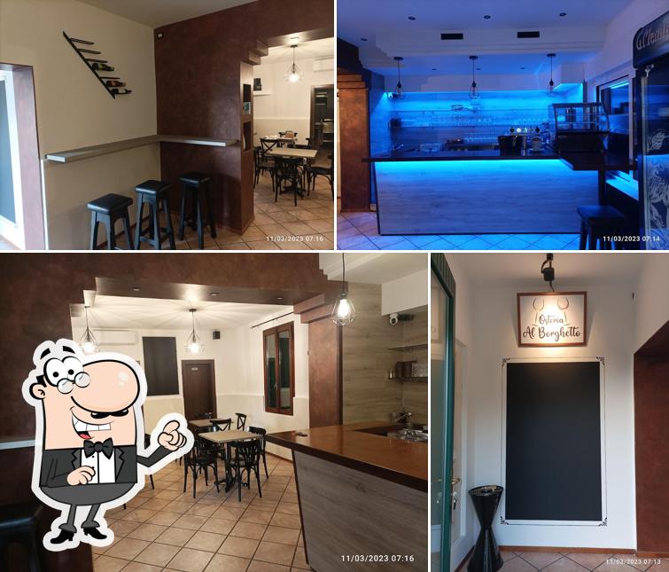 Gli interni di Osteria Al Borghetto