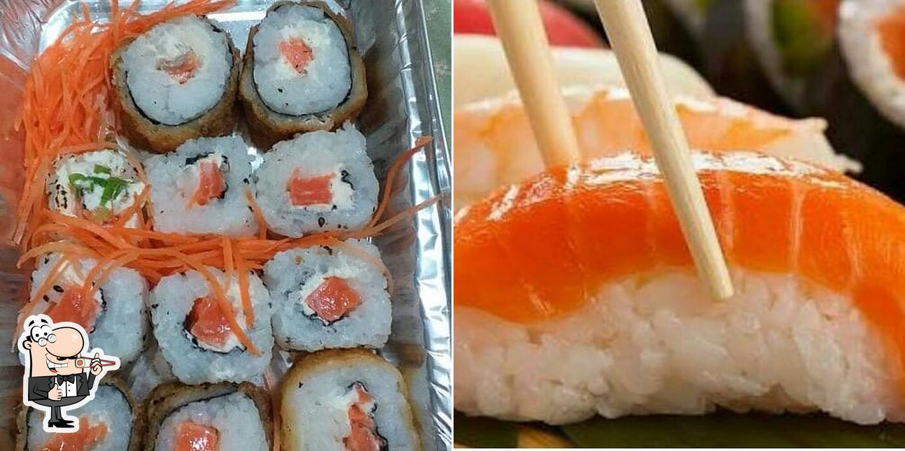 Rolos de sushi são disponibilizados no Sushisan Mossoró