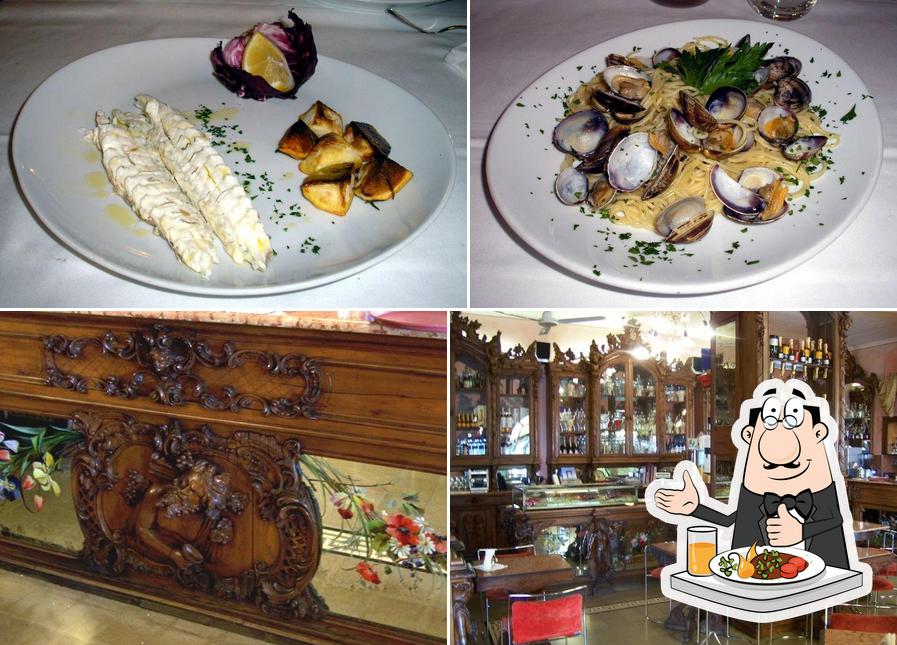 Tra le varie cose da Ristorante Taverna Colombo si possono trovare la cibo e interni