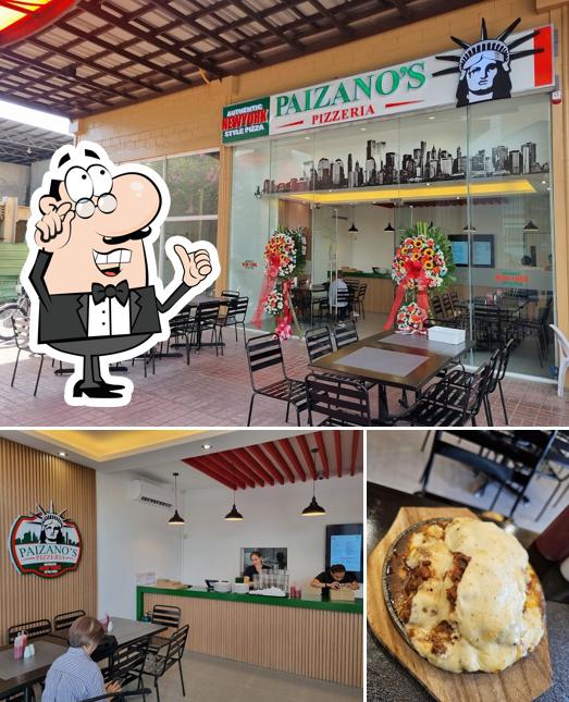 Check out the image showing interior and food at Paizano's Pizzeria Clark