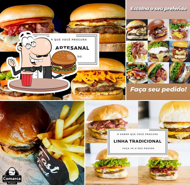 Peça um hambúrguer no Comarca Burguers