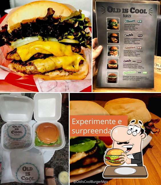 Experimente um dos hambúrgueres servidos no Old Is Cool Burger